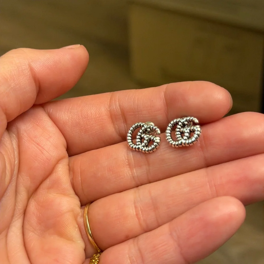 Gucci silver and black earrings - Picture 7 of 8